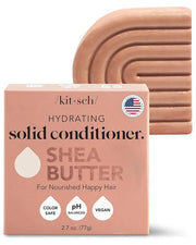 Kitsch Shea Butter Conditioner Bar for Hair Hydration | Nourishing Hair Mask | Made in US | Eco-Friendly Zero Waste Solid ...