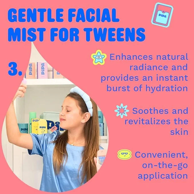 Skincare Start Young Bundle Gift Set | 3-Step Gentle Skin Care Routine for Tweens | Alcohol-Free & Safe | Includes Squeaky...