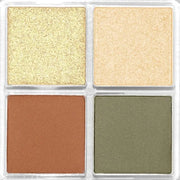 Palladio Eyeshadow Quads, Velvety Pigmented Blendable Matte, Metallic & Shimmer Finishes, Creamy Formula, Four Way Quad Ey...