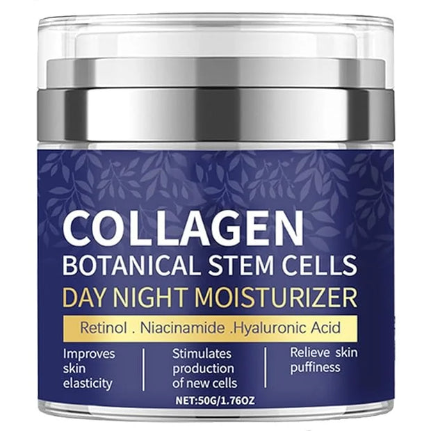 Collagen Face Moisturizer with Airless Pump - Collagen Botanical Stem Cells Cream for Skin with Retinol, Niacinamide, Hyal...