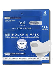 Rael Retinol Chin Mask with Miracle Clear Barrier Cream - Face Masks and Moisturizer, 2 Step Treatment, Niacinamide, Ceram...
