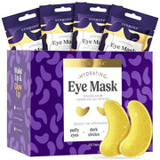 DERMORA Golden Glow Under Eye Patches (100 Pairs Eye Gels) - Rejuvenating Treatment for Dark Circles, Puffy Eyes, Refreshi...