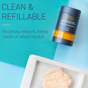 Brush On Block Mineral Sunscreen Powder Refill, Natural Broad-Spectrum SPF 30, Safe for Sensitive Skin, UVA UVB Face Prote...