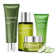 Aloderma Essential Aloe Firming & Rejuvenating Skin Care Set - 4 Pieces - Gel, Cleanser, Toner, Cream - Product Image