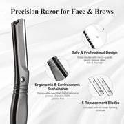 Dermaplane Razor for Women Face with 6 Refill Blades, Dermaplaning Tool Face Razors for Removes Facial Hair, Peach Fuzz, R...