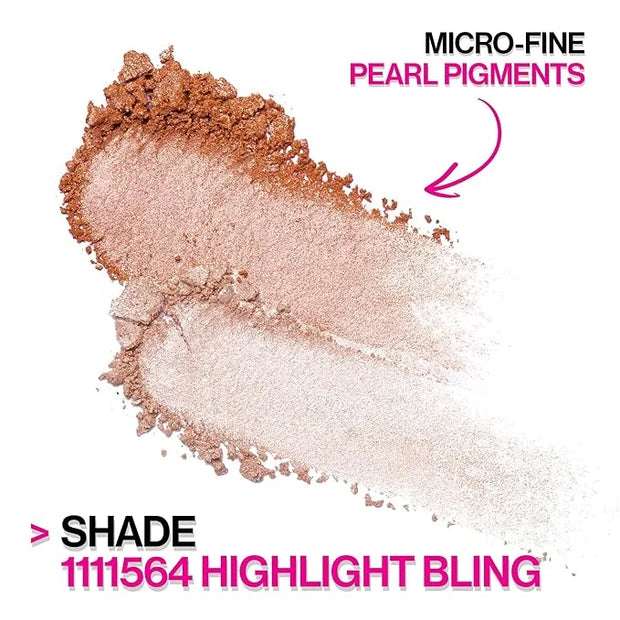 Wet n Wild MegaGlo Blushlighter, Blendable Blush & Highlighter Set, Shimmery Metallic Finish, Highlight Bling - Product Image