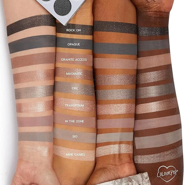 ColourPop Of Quartz Eyeshadow Palette - Neutral Taupe Palette with Metallic and Matte Finishes - High-Pigment Eye Makeup w...