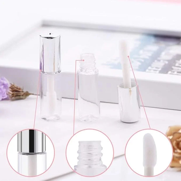 45Pcs Reusable Lipstick Bottle, 1.2 ML Lip Gloss Tube Empty Lip Gloss Tubes Container Clear Mini Empty Lip Balm Bottles Ha...