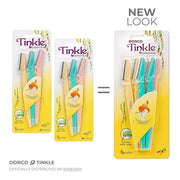 Tinkle Dermaplaning Tool 12ct, Dermaplane Razor for Women, Safe and Easy Peach Fuzz Remover, Eyebrow Trimmer with Protecti...