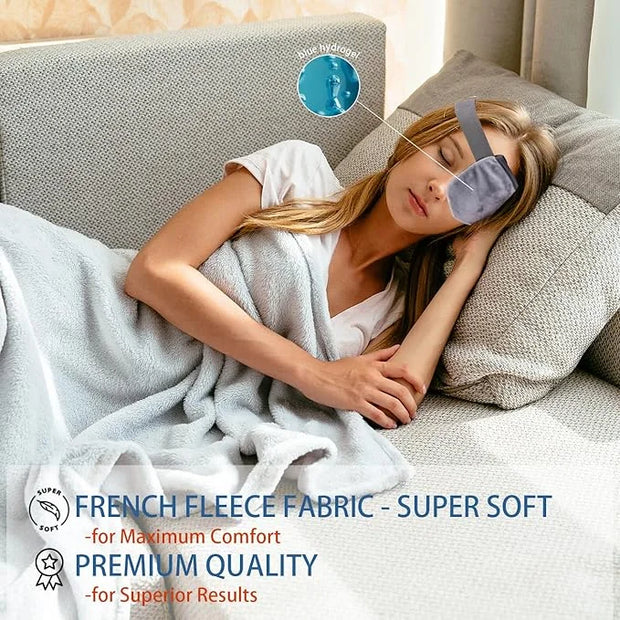 Single Moist Heat Eye Compress Pad, Microwavable, Eye Mask for Dry Eye, Good for Pink Eye, Blepharitis and Stye Eye, Reusa...