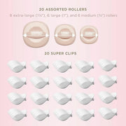 INFINITIPRO BY CONAIR Ceramic Flocked - Hot Rollers for Long, Medium, and All Hair - Hair Curler - Hair Roller Clips Inclu...