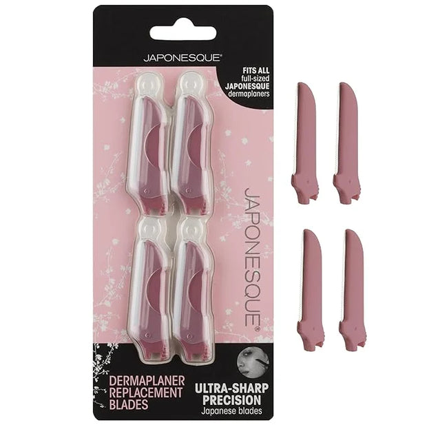 JAPONESQUE Dermaplaner Replacement Blades 4-Pack, Facial Razor Blade Heads Only - Product Image