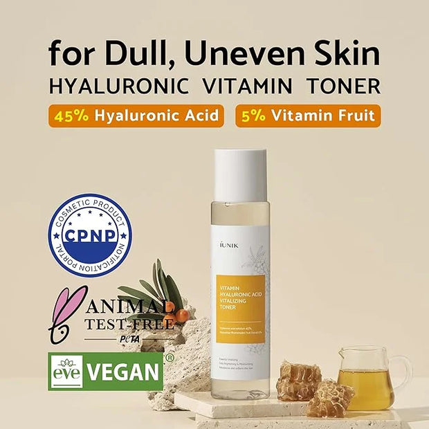 iUNIK Centella Mini Set & Vitamin C Face Toner Travel Friendly Trial Kit Intense Calming Soothing Serum Ampoule Moisturize...