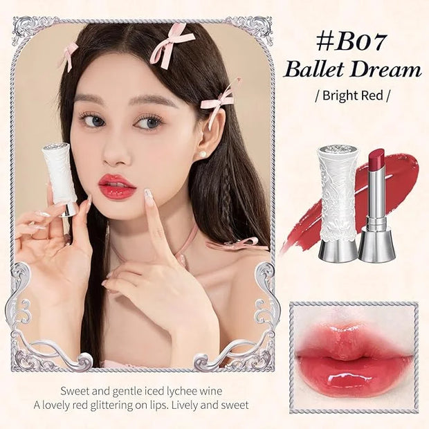 Flower Knows Violet Strawberry Rococo Glitter Lip Gloss G02 Rasberry Booze+Swan Ballet Shine Solid Lip Gloss Stick B07 Bal...