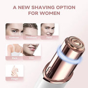 Eyebrow Facial Trimmer: 2 in1 Rechargeable Facial Hair Removal and Eyebrow Shaver - Face Lips Body Painless Facial Razor w...