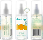 Aluminum Free Deodorant & Body Spray for Whole Body - Citrus 4oz (2 Pack) Clean Deodorant and Body Spray for Teen Boys and...