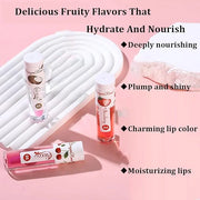 Color Changing Lip Oil - Fruit Lip Oil Pack, 3pcs Magic Color-Changing Lip Glow Oil, Hydrating Lip Gloss for Dry Lip Care ...