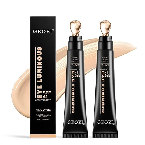 Luminous Eye Corrector Spf 41,Under Eye Corrector for Dark Circles,Undereye Sunscreen & Concealer, Hydrating Serum, Anti A...