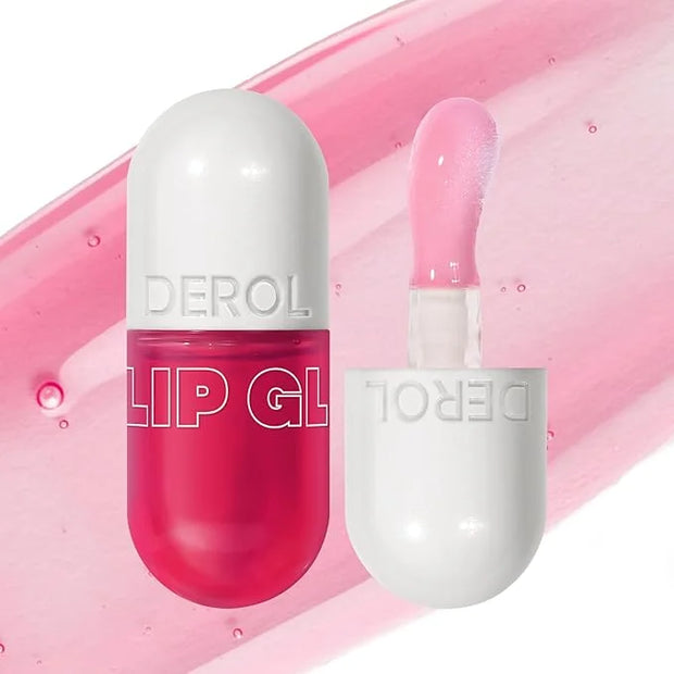Lip Plumper Gloss High-Shine Liquid Lip Plumping Color, Long-Lasting Plumper Pout, Moisturizing, Non-Sticky With Natural G...