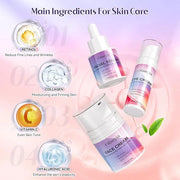 Collagen Retinol Skin Care Set, 6 In 1 Skincare Gift Set with Facial Cleanser, Toner, Serum, Cream, Eye Cream & Lip Mask, ...