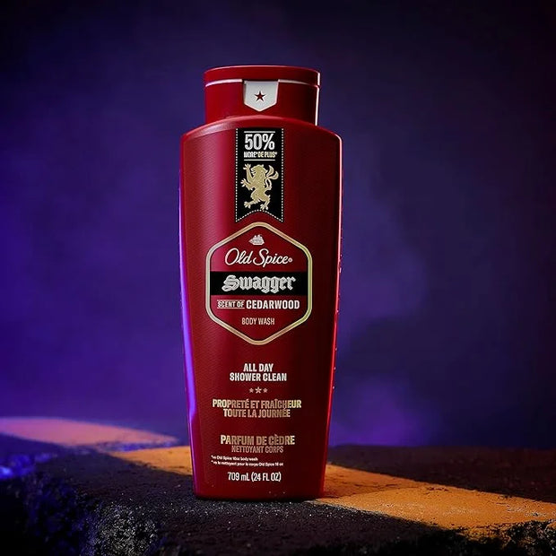 Old Spice Refreshing Body Wash for Men, 3X Defense, 24/7 Shower Fresh with Long Lasting Scent, Red Collection, Swagger wit...