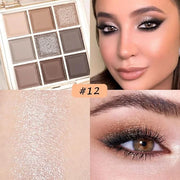 9 Colors Nude Eyeshadow Palette Makeup,Taupe Bronze Brown Matte Cream Eye Shadow,High Pigmented Natural Neutral Eyeshadow ...