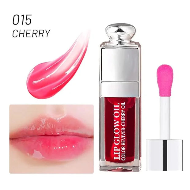 2PCS Hydrating Lip Glow Oil, Lip Oil Gloss Transparent Toot Tinted Nourishing Long Lasting Repairing Lightening Lip Lines ...