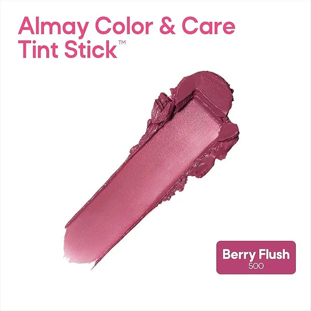 Almay Lip and Cheek Tint, Color & Care Tint Stick, Multi-Use Moisturizing Blush and Lip Color, Dewy Finish, 500 Berry Flus...