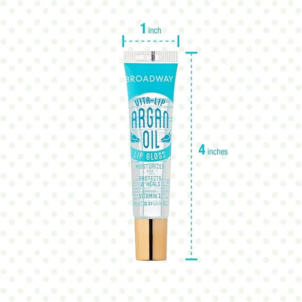 Ruby Kisses Broadway Vita-Lip Clear Lip Gloss (8 Pack), Ultra-Hydrating & Soothing Formula with Vitamins, High-Shine Non-S...