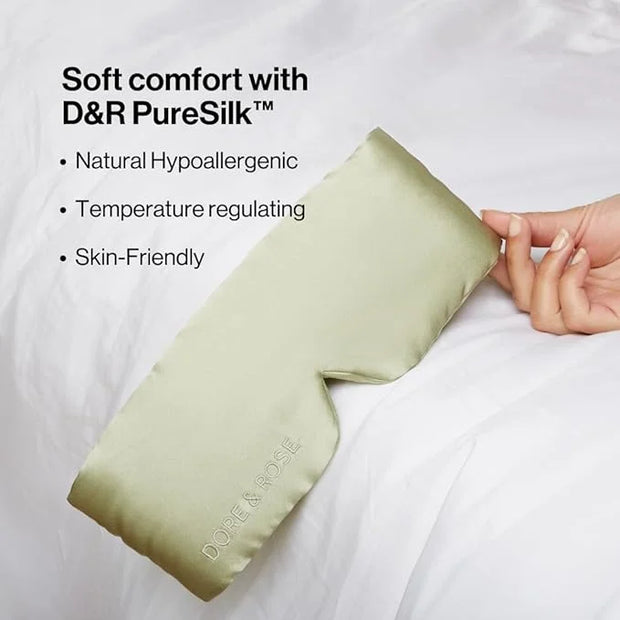 Dore & Rose Deep Sleep Mask Light Blocking, 23 Momme Mulberry Silk Eye Mask, Ultra Soft, Adjustable - Travel Sleeping Mask...