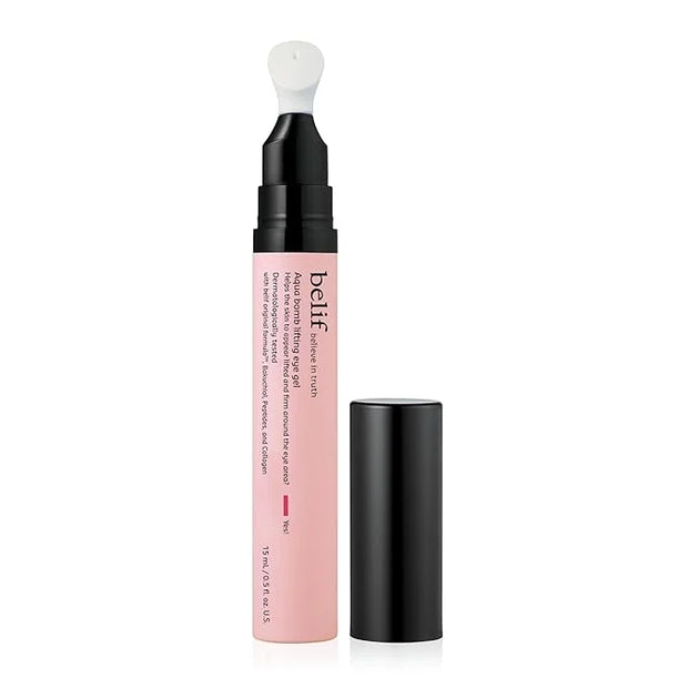belif Aqua Bomb Lifting Eye Gel | Retinol + Collagen + Peptide for Firming & Plumping | Hyaluronic Acid for Glowy Hydratio...