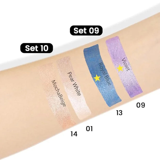 Kaely 2Pcs Cream Eyeshadow Stick Set for Eyes,Vioiet & Royal Blue Shimmer Pen,Eye Brightener Halloween Makeup,sombras para...