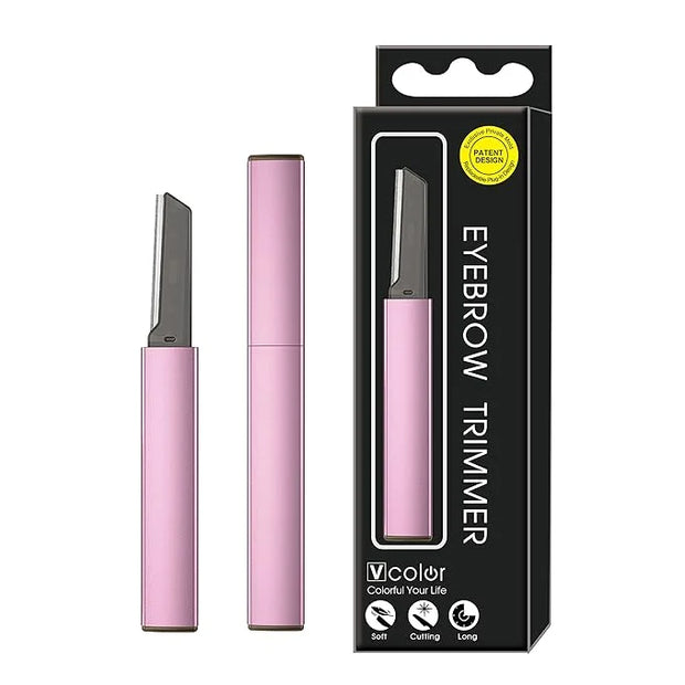 Exfoliating Eyebrow Razor Dermaplaning Tool Eyebrow Trimmer with 4 Replacement Blades, Facial Razors for Women Aluminum Al...