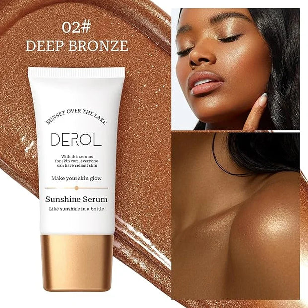 Bronzing Drops, Lightweight Non-greasy Liquid Bronzer for Face & Body, Glow Bronzing Serum for Flawless Skin & Radiant Fin...