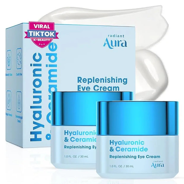 Eye Cream - Anti-Aging Cream with Hyaluronic Acid & Ceramides - Hydrating Formula for Dark Circles, Puffiness & Fine Lines...