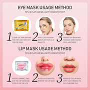 32 Pairs Lip Masks with Eye Mask, 24K Collagen Under Eye Patches for Dark Circles and Puffy Eyes, Reduce Lip Wrinkles, Ant...