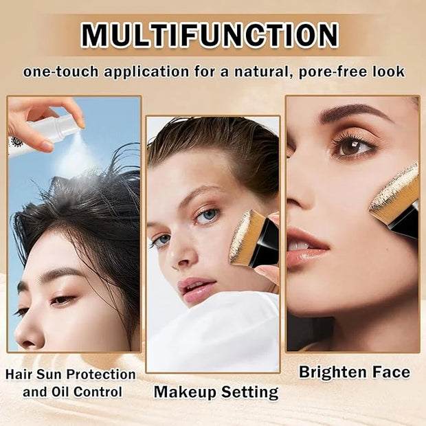 AWCCXMYM Sunscreen Powder Setting Powder SPF 35 Mineral Full Coverage Scalp Sunscreen Setting Spray Powder Makeup for Hair...