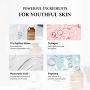 JEU'DEMEURE Collagen, Peptide, Hyaluronic Acid Serum, Face Lift with DermiShuttle, Korean Serum for Anti-Aging, Microneedl...