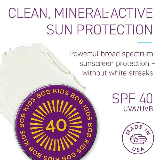 BOB KIDS Duo Pack SPF Sun Protection, SPF 30 Mineral Powder Sunscreen & SPF 40 Kids Sun Protection Balm, Broad Spectrum, F...