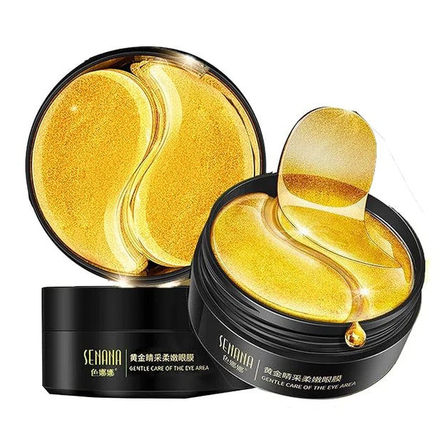 Under Eye Collagen Patch, 24K Gold Anti-Aging Mask, Pads for Puffy Eyes & Bags, Dark Circles and Wrinkles, with Hyaluronic...