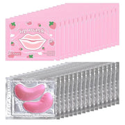 30 Pairs Eye Masks & Lip Masks, Crystal Collagen Under Eye Patches for Puffy Eyes, Moisturizing Lip Mask Pink Lip Pads for...