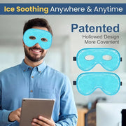 BeeVines Gel Eye Mask, 2 Pack XL Jumbo Size Cooling Ice Masks for Puffy Eyes for Men & Women, Cold & Warm Compress for Pos...
