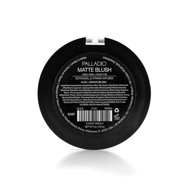 Palladio Matte Blush, Brushes onto Cheeks Smoothly, Soft Matte Look and Even Finish, Flawless Velvety Coverage, Effortless...