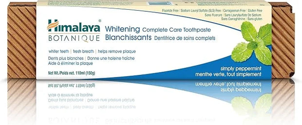Himalaya Botanique Complete Care Whitening Toothpaste, Simply Peppermint, for a Clean Mouth, Whiter Teeth and Fresh Breath...