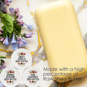 Travel Size Body Butter Set w/Orange Blossom, Lavender & Sweet Vanilla Body Creams - TSA Approved Travel Size Products, Mi...