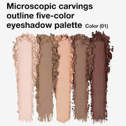 5 Colors Matte Eyeshadow Makeup Palette,Nude Pink Light Dark Brown Taupe Highly Pigmented Natural Neutral Eye Shadow Palet...