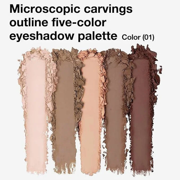 5 Colors Matte Eyeshadow Makeup Palette,Nude Pink Light Dark Brown Taupe Highly Pigmented Natural Neutral Eye Shadow Palet...