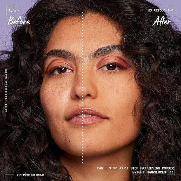 NYX PROFESSIONAL MAKEUP Can't Stop Won't Stop Mattifying Pressed Powder - Bright Translucent - Product Image