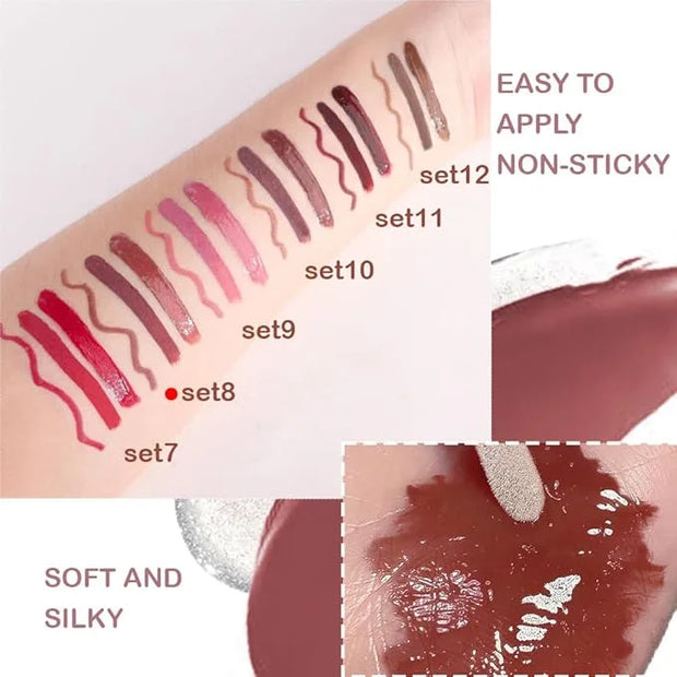 3-in-1Deep Burgundy Matte Lip Stain Kit | Waterproof Lip Liner + Hydrating Matte Lip Gloss + Nourishing Lip Oil | Long Las...