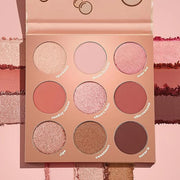 ColourPop By The Rosé Eyeshadow Palette - Pink & Red Neutral Palette with Metallic and Cream Matte Finishes - High-Pigment...